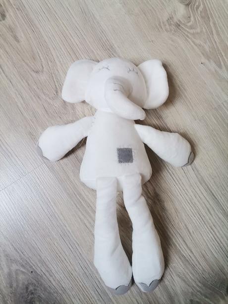 Plyšový sloník mojkáč - biely alebo sivý, 