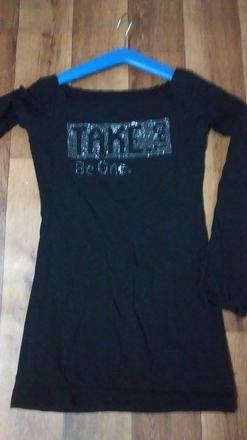 Damske čierne minišaty -tričko take - two s, s