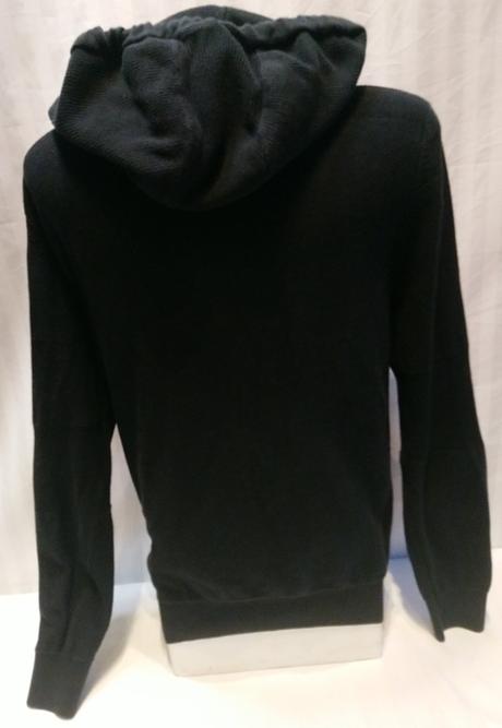 Čierna mikina na zips s kapucňou, urban district, s