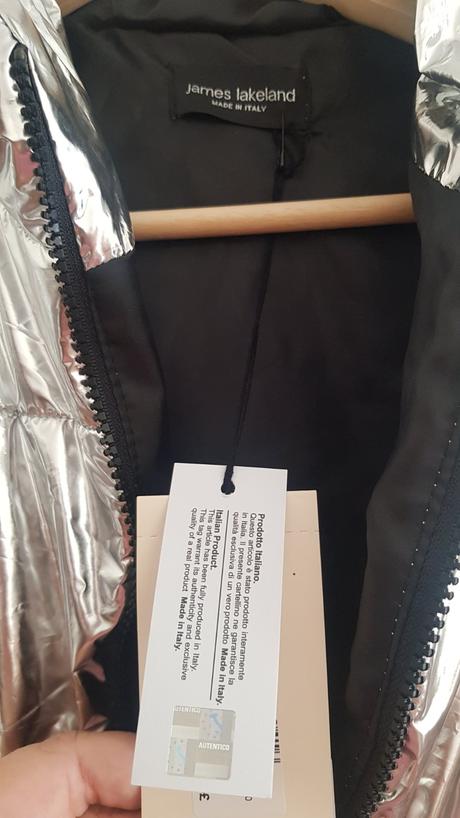 Strieborná zimná bunda lux, 40 / 42 / l / m