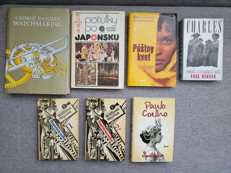 Knihy rôznych žánrov (romantické, krimi a iné), 