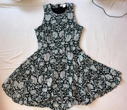 Zelené šaty so vzorom, h&m,36
