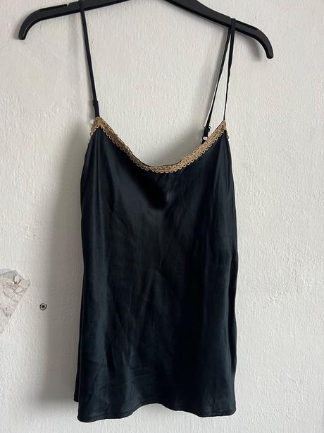 Mango m hodvab hodvabne tielko silk  ciern, mango,m