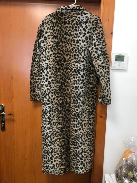 Nepodšitý kabát s leopardím vzorom, m/l, m