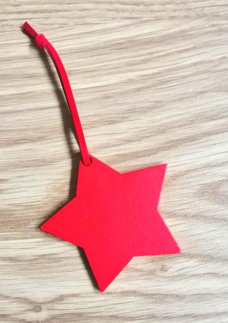 Drevené vianočné ozdoby, červené,