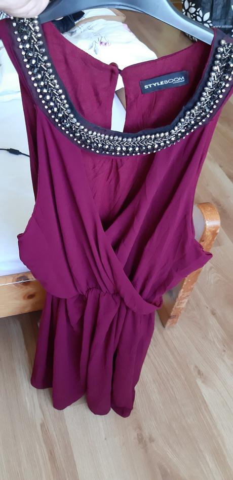 Bordové spoločenské šaty, xl