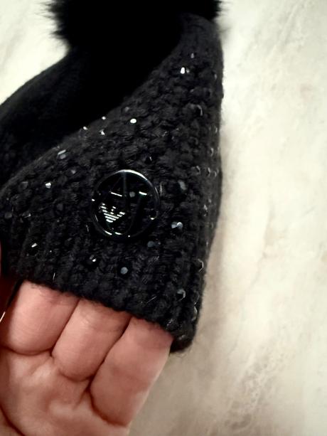 Armani cierna čiapka, armani