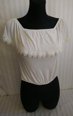 Dámsky biely crop top, clockhouse, xs/s, clockhouse,s