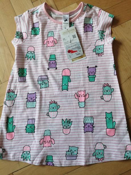 Bavlnené šatky ci dlhšie tricko, palomino,98