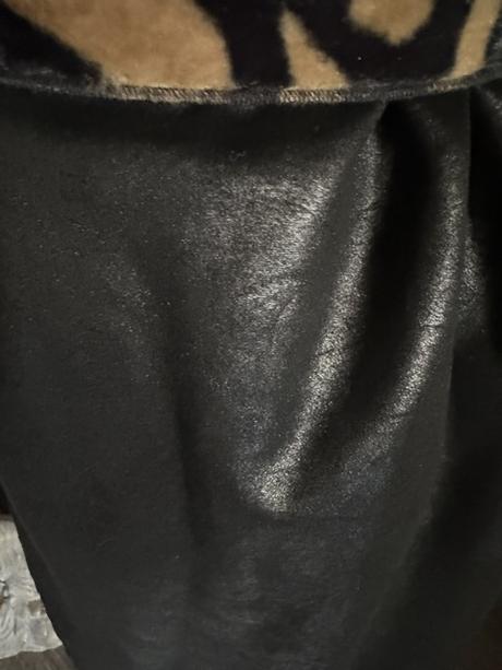 Kožený čierny kabát s kapucňou zn. magenta, l / m / s