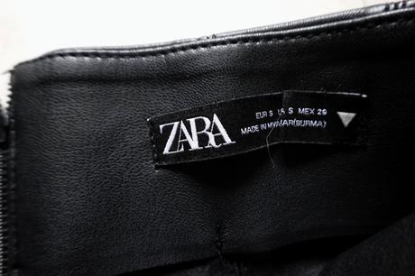 Koženková sukňa zara, zara,s