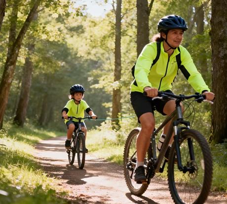 Ťažné lano navíjacie na bicykel,