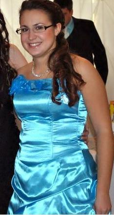 Dlhé modré spoločenské šaty 34-36-38, s