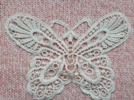 Pleteny sveter s motylom, f&f,122