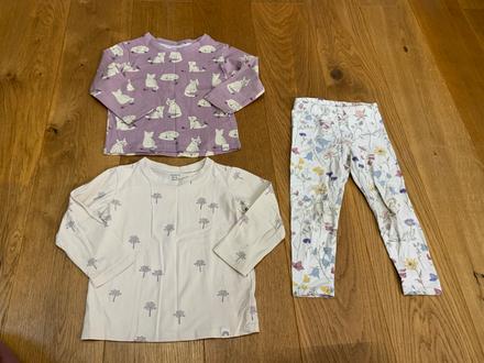 2 lindex tričká, legíny 92/98, lindex,92