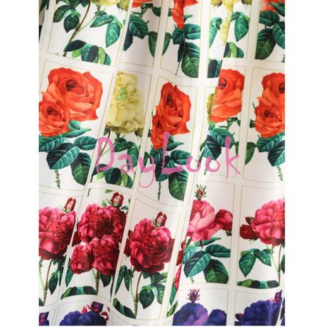 Graffiti midi vintage floral sukna s/m/l, l / m / s