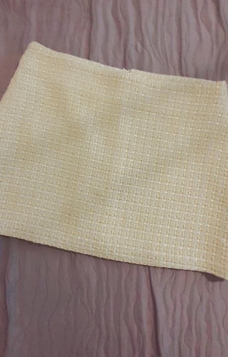 Svetlo žltá tvídova mini sukňa m, m