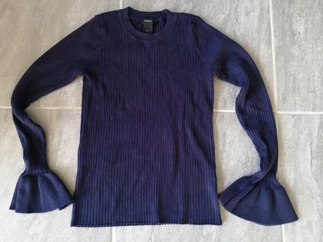 Tmavomodrý viskózový sveter lindex vs, lindex,s