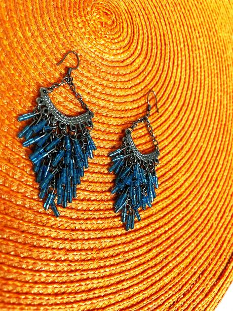 Extravagantné visiace korálková náušnice, 