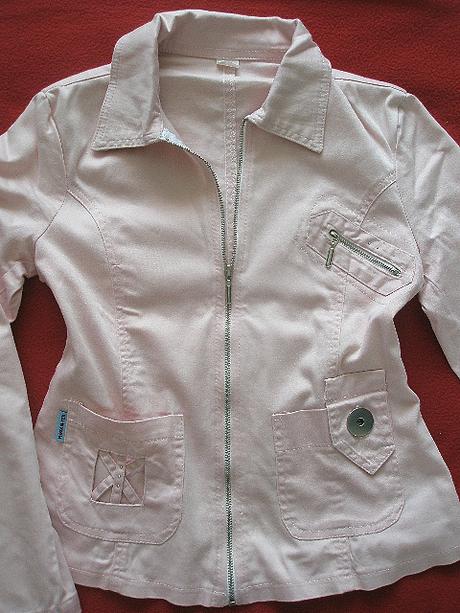 Svetloružová bunda veľ. 152, 152