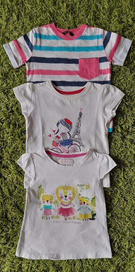 3 vzorované tričká vel. 92, 92