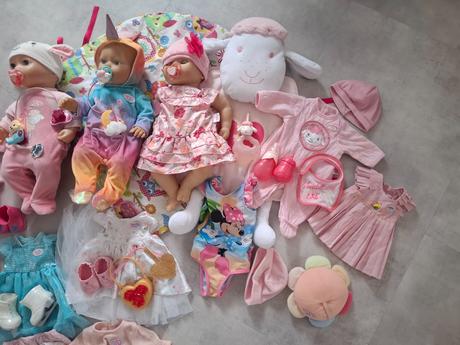 3 baby annabell , baby born + oblečenie a doplnky,