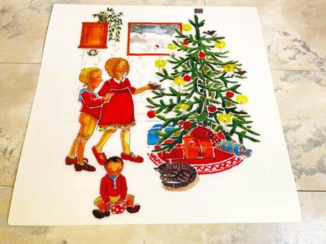 Plastové vianočné prestieranie / 4 ks, 