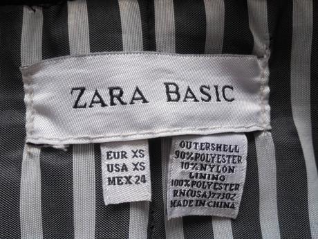 Krátky trenčkot zn. zara, veľ. xs/36, zara,xs