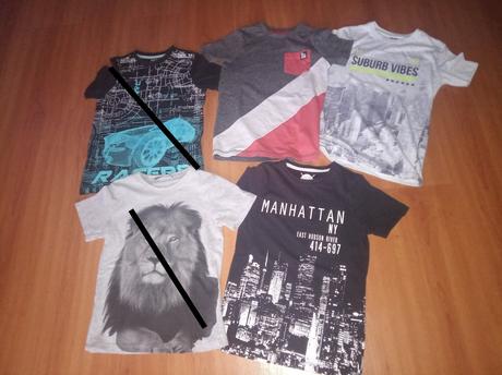 Tričká 122/128  3ks, f&f,122