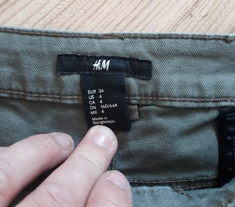 Riflové kratasky h&m č.34, h&m,34