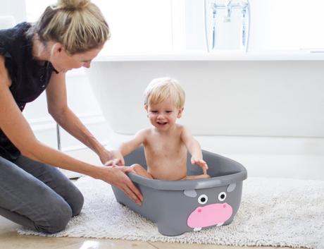 Detská vanička a úložný box v jednom sivý hroch,