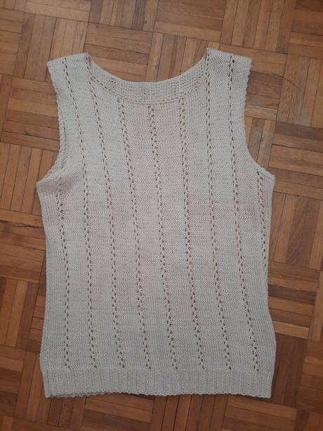 Dámsky pletený top/ vesta, m