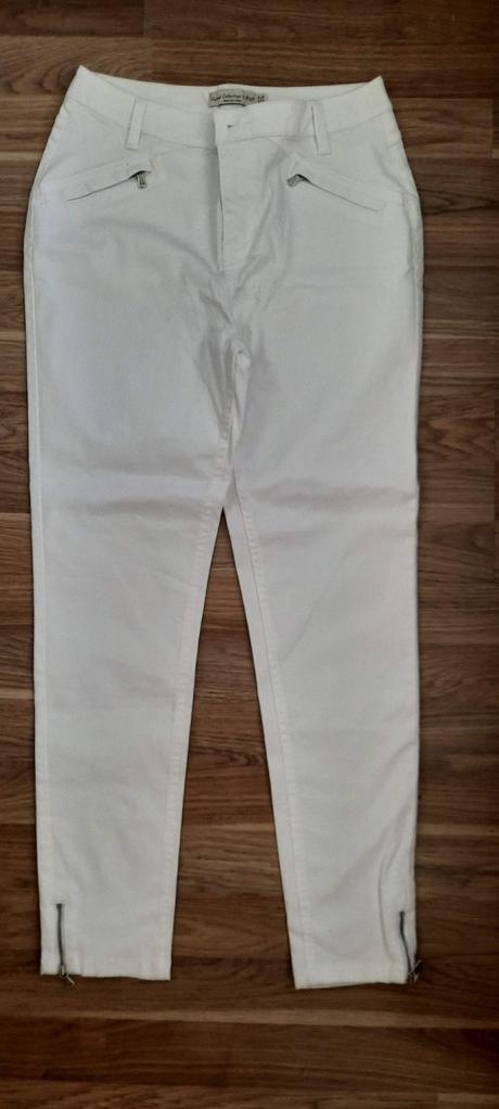 Biele riflove nohavice 36/38, f&f,38