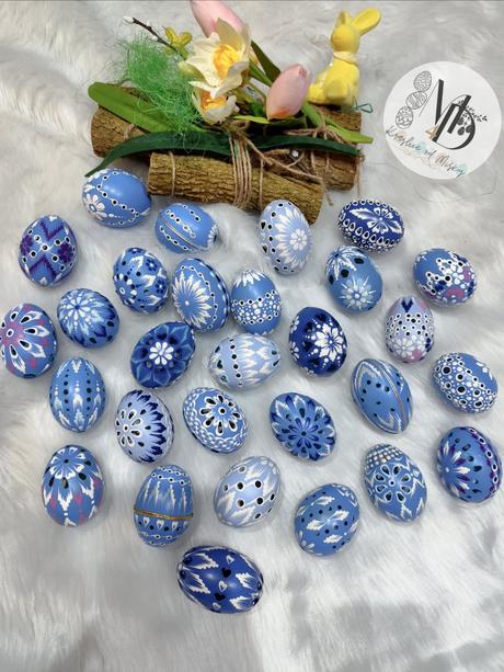 Kraslice madeirové zdobené voskom, 