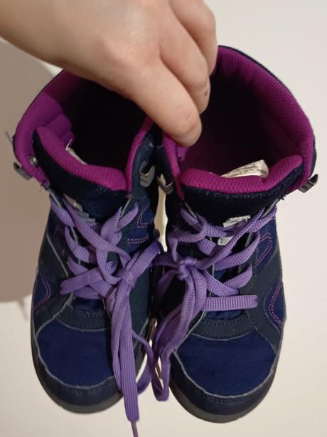 Detské členkové turistické topánky, quechua,35