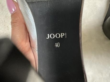 Strieborné kožené lodičky zn. joop originál, 40
