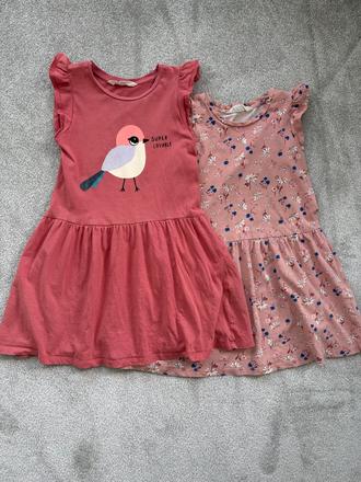 2x šaty 122/128, h&m,122