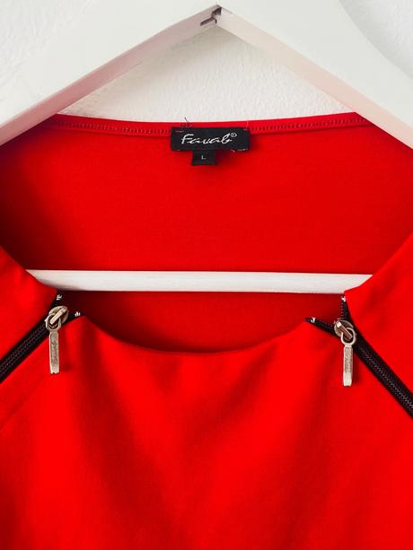 Favab červene šaty, favab,l