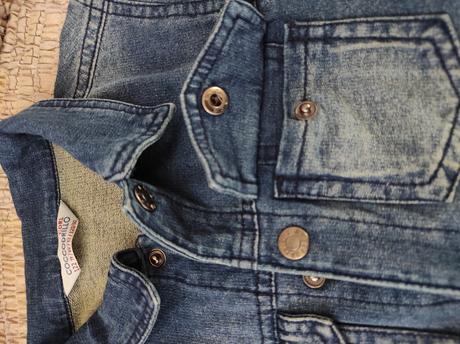 Predám chlap. rifľovú bundu s dlhým rukáv. veľ.122, coccodrillo,122