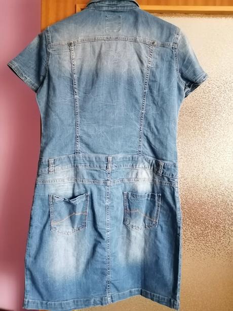 Šaty dámske mini z denimu, 38 / m