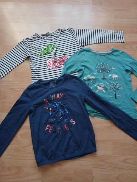 3 trička s dlhým rukávom, staccato,128