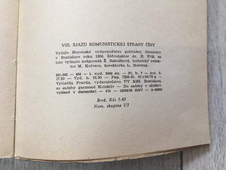 Kniha viii. zjazd komunistickej strany číny 1956,