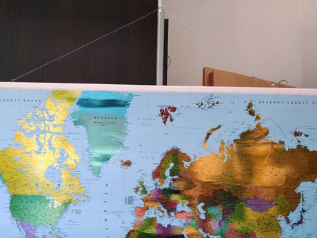 Exkluzívna metalická mapa sveta (veľký formát),
