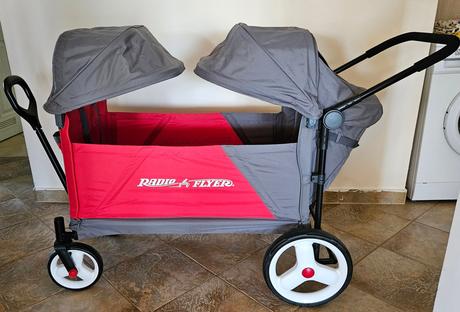 Detský vagon, kočík pre dve deti radio flyer, 