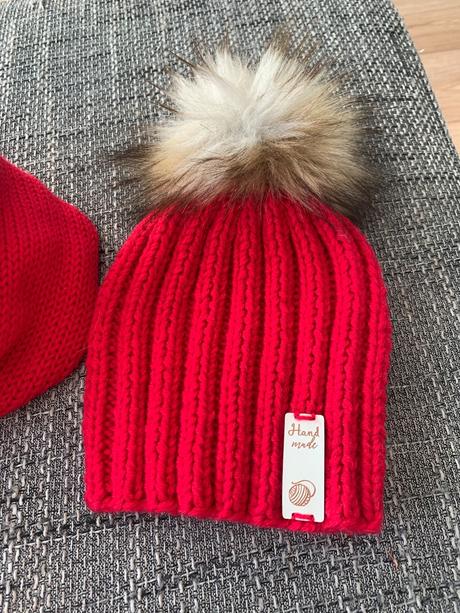 Malinovo červená ciapka a nákrčník - set, 92 - 122