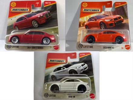 Matchbox - 2023 bmw m2,2024 bmw 7-series,bmw 1m, 