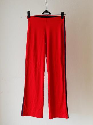 Štýlové červené tepláky s bočným pruhom zn.crane, m