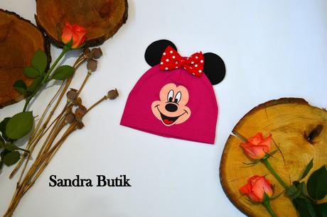 Čiapočka minnie s uškami a mašľou obvod 42-52 cm, 68 - 134