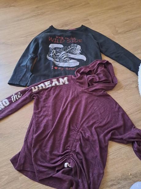 2ks crop-top, h&m,140