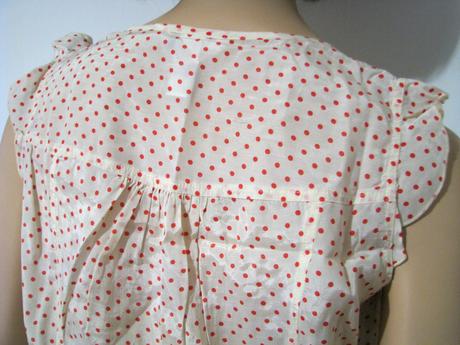 Bodkovaná krémová blúzka, h&m,42